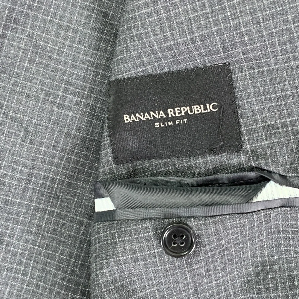 Banana Republic Blazer Jacket Men 38S Slim Smart Weight Performance Sport Coat